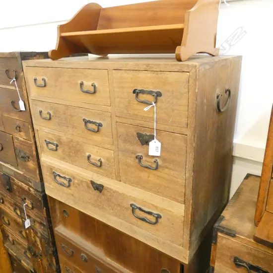 OLD JAPANESE SMALL COLLECTOR'S CHEST 6 DRAWER