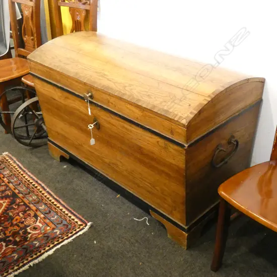 ANTIQUE GERMAN WOODEN CHEST...