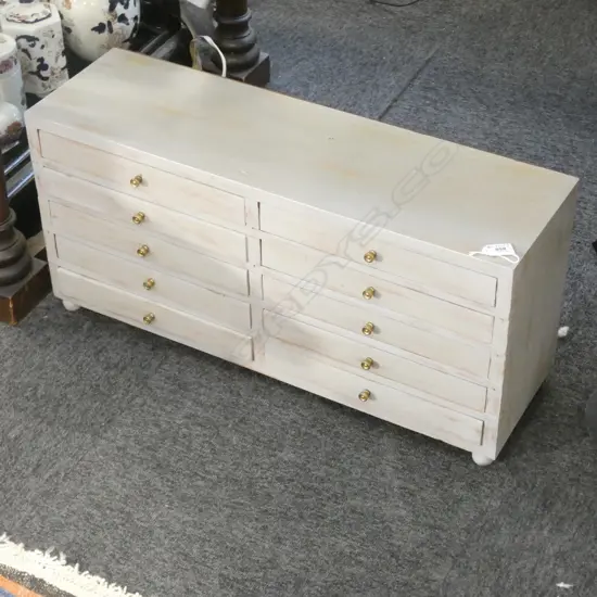 SMALL 10 DRAWER PINE BOX 700x340X210mm