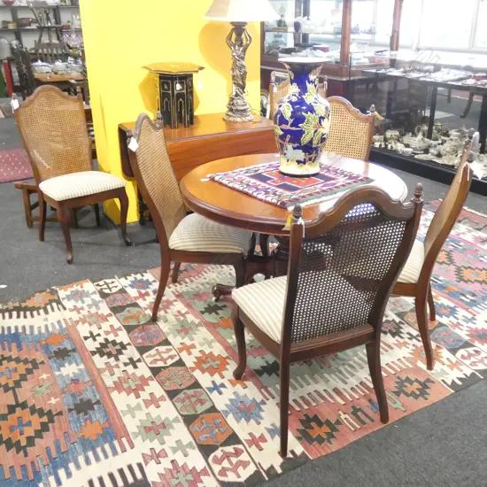 6 CANE BACK DINING CHAIRS