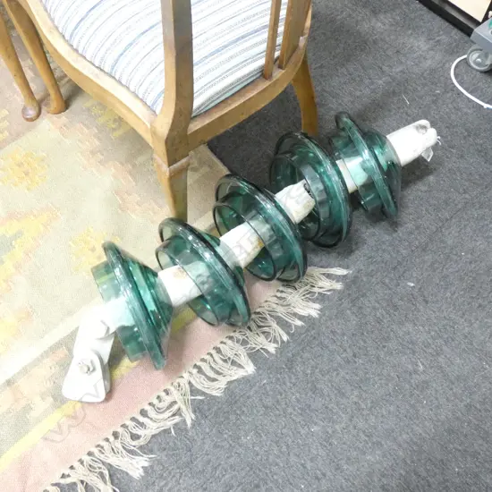 HEAVY GLASS INSULATOR w. 5 RINGS L.900mm