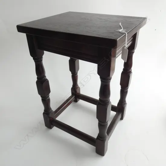 VINTAGE OAK STOOL 290 X 250 X 405mm