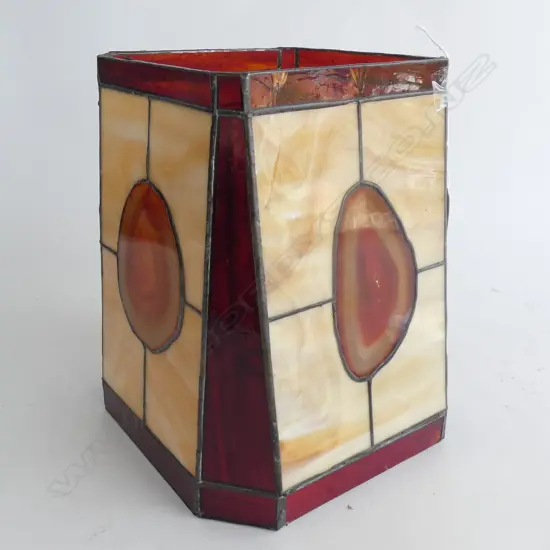 AGATE & LEAD LIGHT SQUARE LAMP SHADE H.275mm
