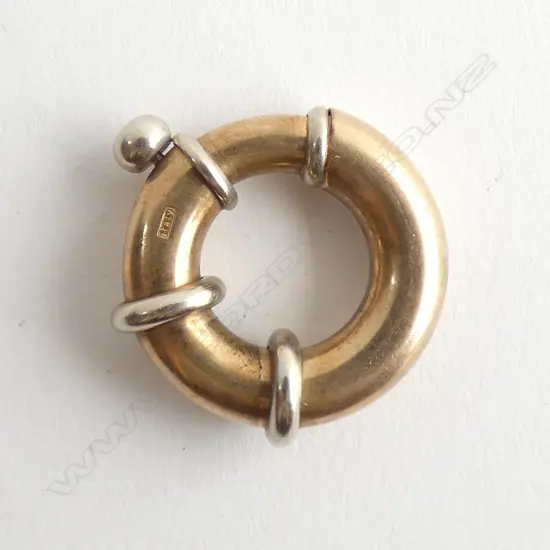 9CT Y/WG LARGE BOLT RING WEIGHT 6.1 GMS 20 MM