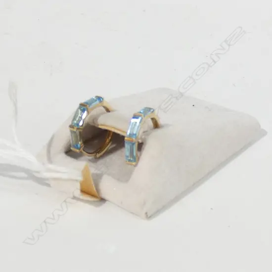 9CT GOLD BLUE TOPAZ EARRINGS