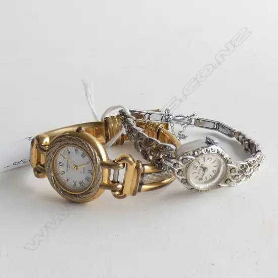 2 LADIES WRIST WATCHES FONTENAY QUARTZ + MARCASITE
