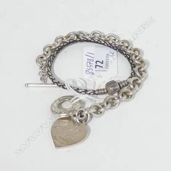 STG SILVER TIFFANY AND CO BRACELET + ONE PANDORA