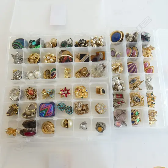 3 TRAYS OF COSTUME EARRINGS