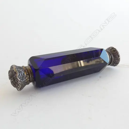 VICTORIAN BRISTOL BLUE DBLE ENDED SCENT BOTTLE