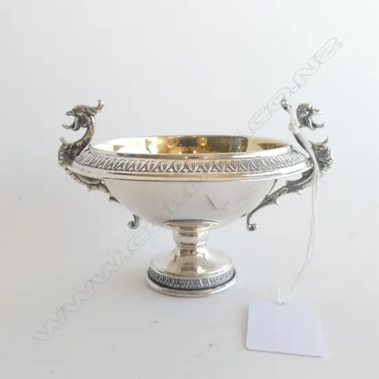 925 SILVER GILT CONTINENTAL SUGAR BOWL 176 GRAMS