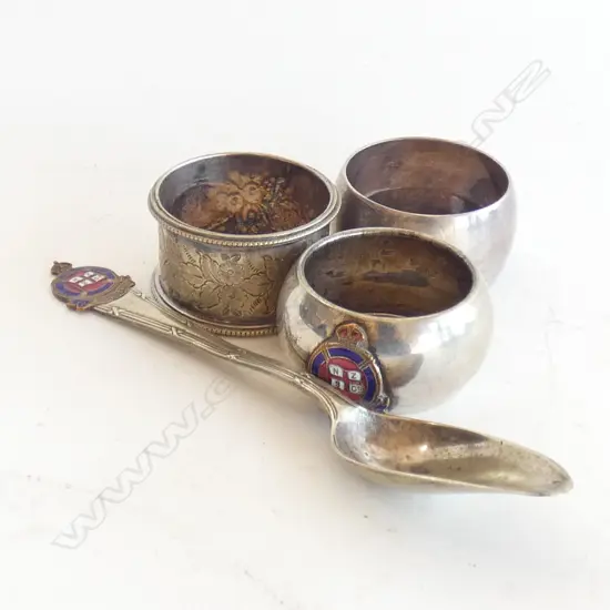 NZ STEAMSHIP CO. EP SPOON & NAPKIN + 2 OTHERS