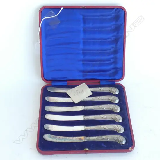 SILVER PISTOL GRIP PATE KNIVES SHEFFIELD 1910