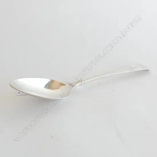 GEORGIAN TABLE SPOON, ENGRAVED & BRILLIANT CUT 65 GRAMS