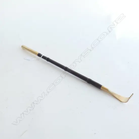 CHINESE ROSEWOOD & BRASS BACK SCRATCHER L 460MM