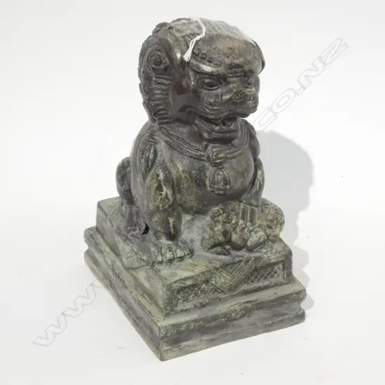 HEAVY BRONZE FOO DOG LION H. 240MM