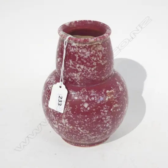 ORIENTAL SNOW GLAZE RED VASE H. 160MM
