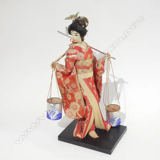 TRADITIONAL JAPANESE DOLL ON STAND H. 400MM