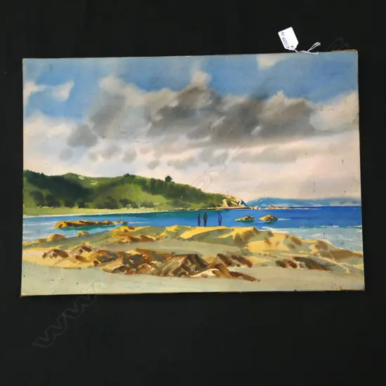 JOHN MAGURK W/C COASTAL SCENE 380 X 540mm