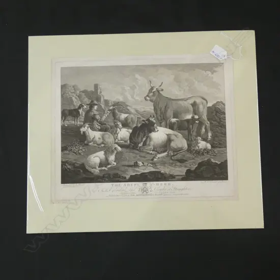 ANTIQUE GEO.111 1778 ENGRAVING 'THE SHEEP HERD'