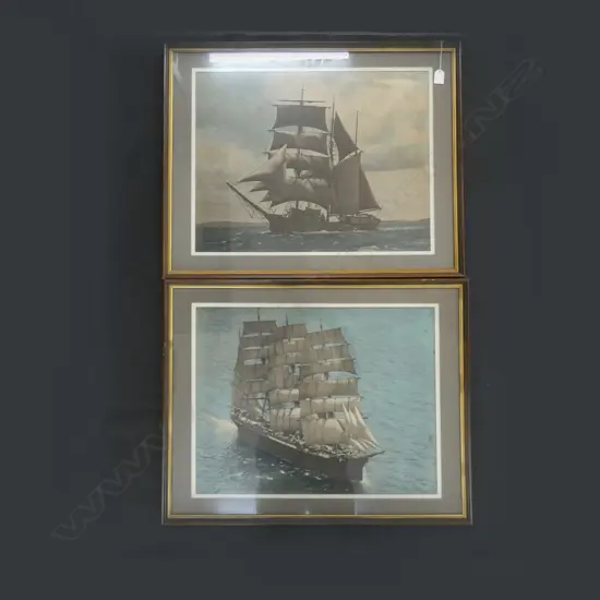 PR HAND TINTED WHITE'S AVIATION PHOTOS OF TALL SHIPS  580 X 450MM