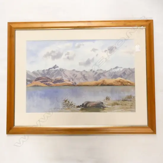K.J. ANDREWS WATER COLOUR LAKE WANAKA