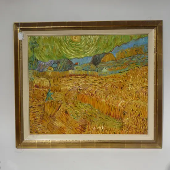 VAN GOGH 'WHEATFIELD' REPRODUCTION OIL 500x600mm