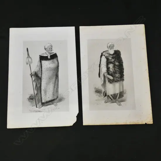 2 X C.D.BARRAUD LITHO'S MAORI CHIEFS...