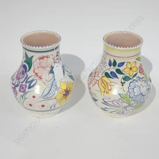 (17946) PR POOLE VASES 1950'S FLORALS H.170mm