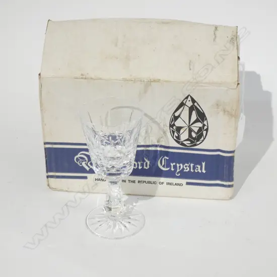 SIX WATERFORD CRYSTAL PORT GLASSES - IN ORIGINAL BOX