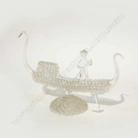 VENETIAN LACE GLASS GONDOLA L 240 MM