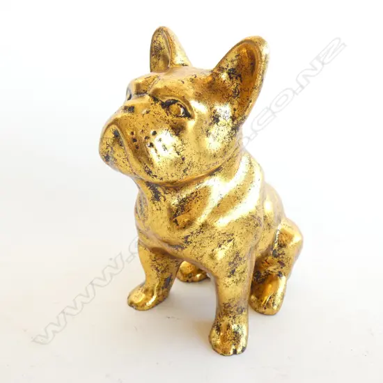GOLD RESIN DOG H.190mm
