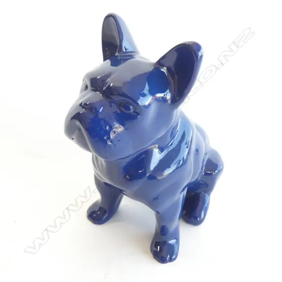 BLUE RESIN DOG H.190mm