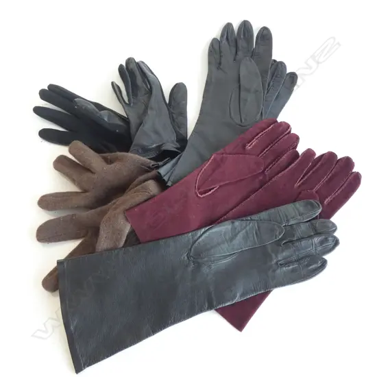 5 PAIRS VINTAGE GLOVES