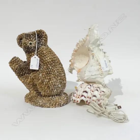 SHELL LAMP WITH SHELL KOALA BEAR H 200 MM