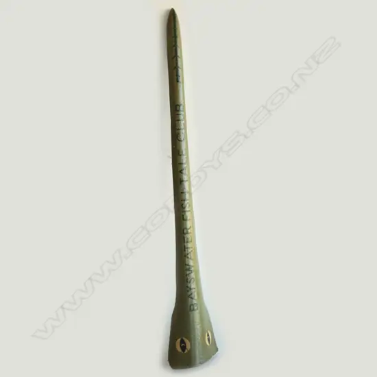 VINTAGE PAINTED WOODEN SWORDFISH BILL 'BAYSWATER FISH-TALE CLUB' L.750mm