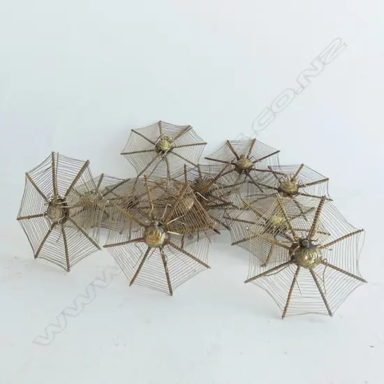 12 FINE BRASS SPIDER PLACE NAME HOLDERS