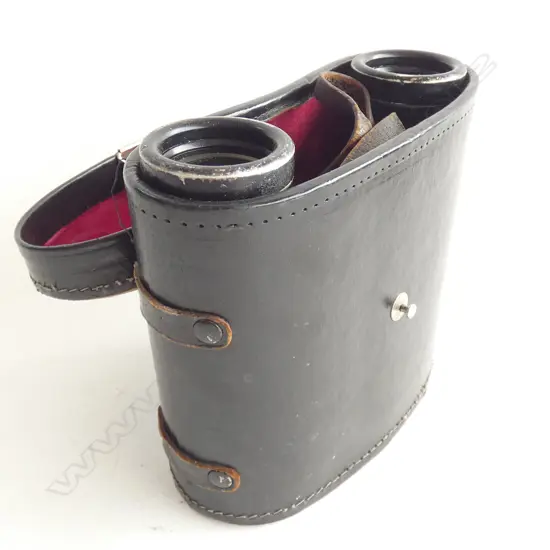 PR OLD CASED BINOCULARS 