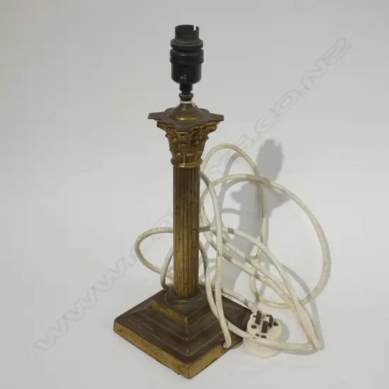 BRASS PEDESTAL LAMP H. 400MM