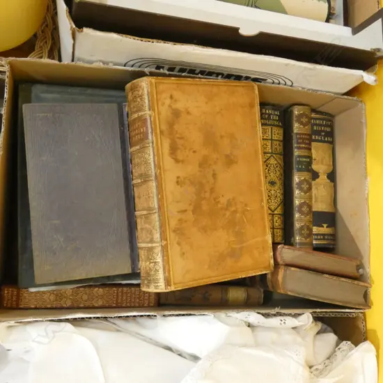 BOX LOT ANTIQUE BOOKS