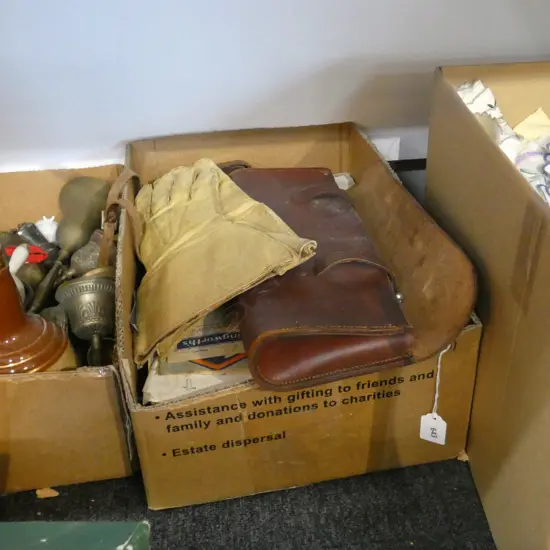 BOX ASST INCL VINTAGE CAMERAS ETC..