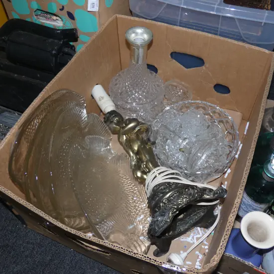 BOX CRYSTAL AND FIGURATIVE LAMP