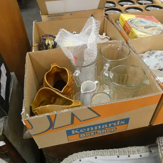 BOX JUGS ETC 