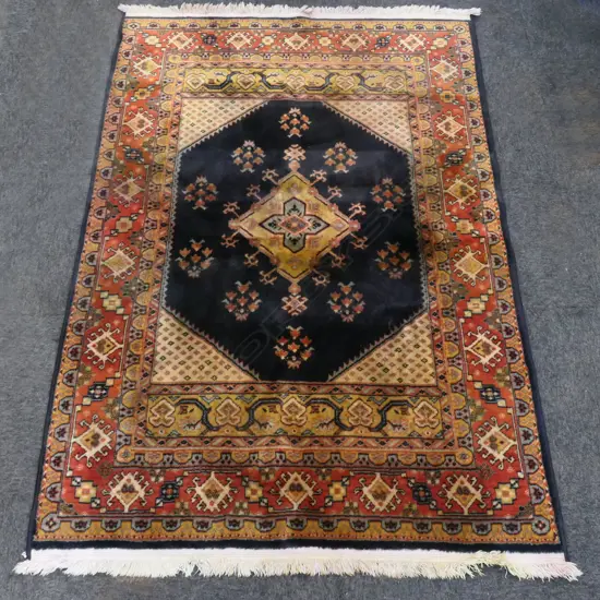 MACHINE KNOTTED WOOL PILE RUG, SOME MARKS, 1300 X 2020MM