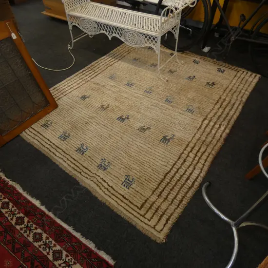 HAND KNOTTED GABBEH  (some stains)