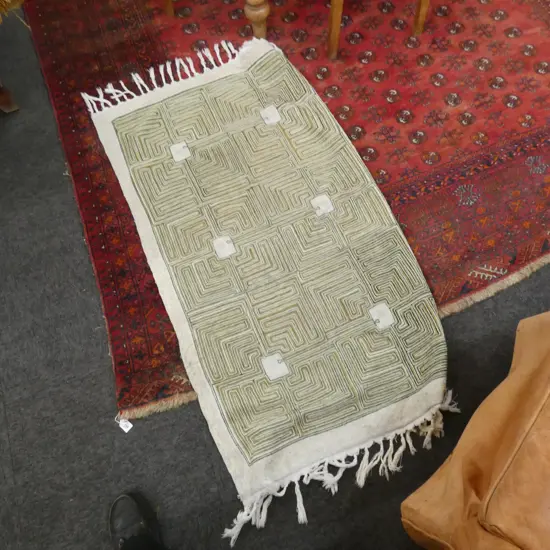 HAND WOVEN FLAT WEAVE RUG 1400 X 770 MM