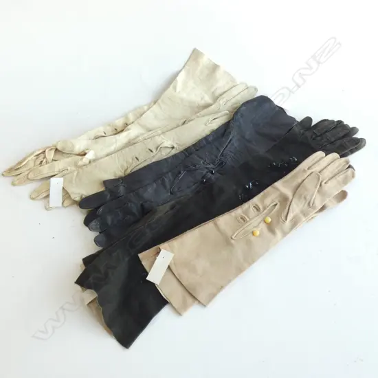 5 PAIRS LONG VINTAGE GLOVES