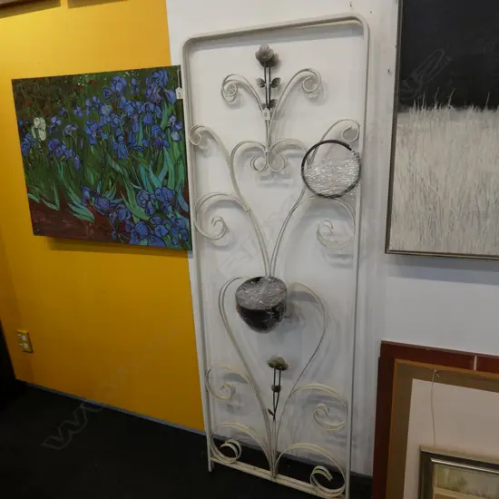 2 PANEL WHITE PAINTED METAL DIVIDER H.1750mm