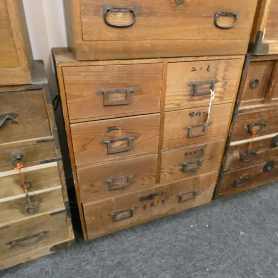 OLD JAPANESE SMALL COLLECTOR'S CHEST 7 DRAWER H.610mm