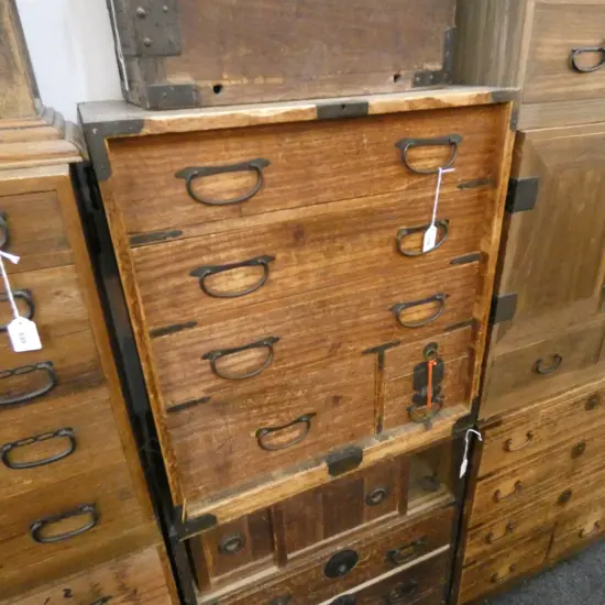 OLD JAPANESE SMALL COLLECTOR'S CHEST 6 DRAWER H.560mm