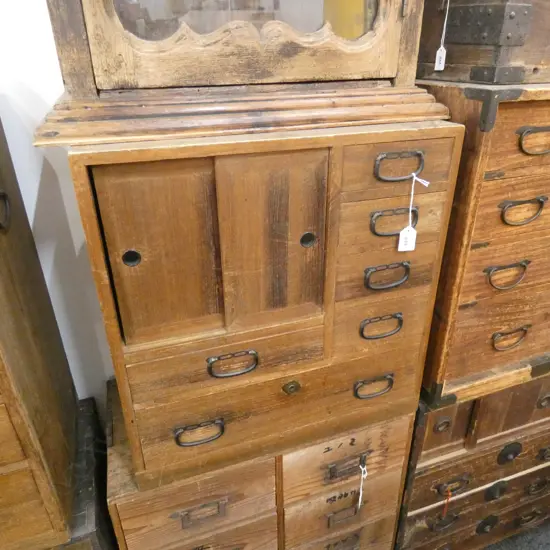 SMALL OLD  JAPANESE TANSU CABINET